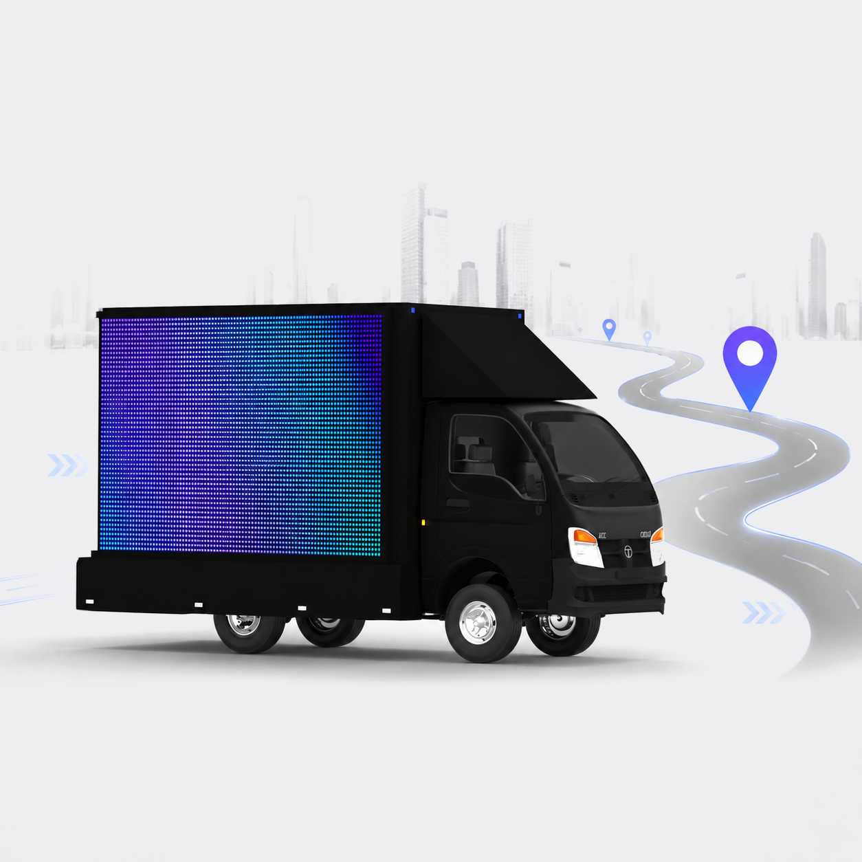 Smart Routes, Better Visibility roadshow vehicle